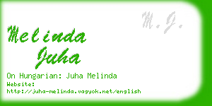 melinda juha business card